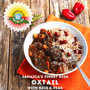 Jamaican Food Near Me. Oxtail with Rice & Peas UK Delivery. Frozen Ready Meals